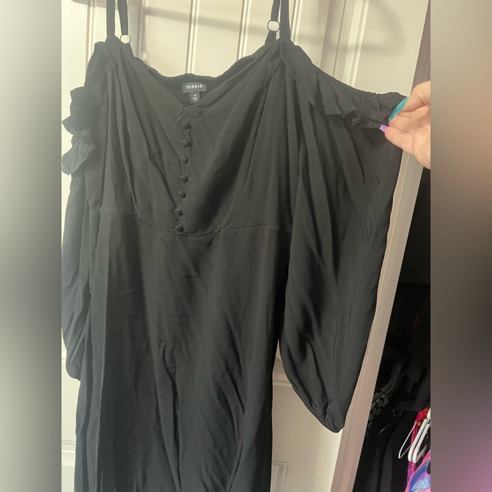 Torrid Cold Shoulder Ruffle Dress 4